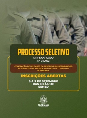 PMF abre Inscrições para contratação de militares e bombeiros com formação pedagógica(Imagem:Divulgação)