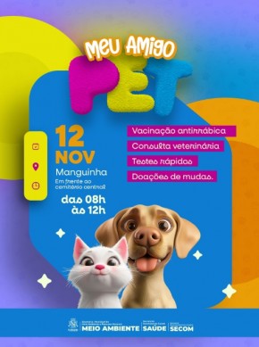 Prefeitura de Floriano promove ação ?Meu Amigo Pet? nesta quarta-feira (12).(Imagem:Secom)