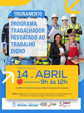 Prefeitura de Floriano promove treinamento sobre trabalho digno e capacita&ccedil;&atilde;o da rede socioassistencial.(Imagem:Reprodu&ccedil;&atilde;o/Instagram)