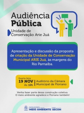 Prefeitura de Floriano realiza Audiência Pública sobre criação da ARIE Juá nesta quarta-feira(Imagem:Reprodução/Instagram)