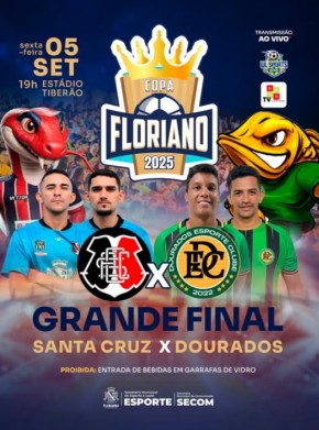Grande Final da Copa Floriano 2025 promete agitar o Estádio Tiberão.(Imagem:Reprodução/Instagram)