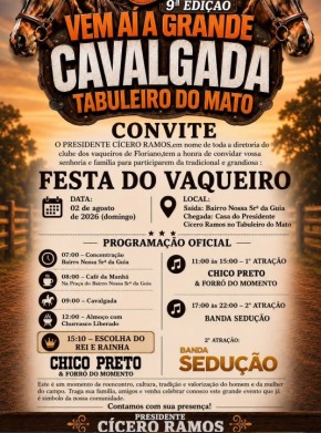 Tradicional Festa do Vaqueiro acontecer&aacute; no dia 2 de agosto na localidade Tabuleiro do Mato.(Imagem:Reprodu&ccedil;&atilde;o/Instagram)