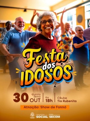 loriano celebra o Mês do Idoso com festa especial promovida pela Secretaria de Assistência Social.(Imagem:Reprodução/Instagram)