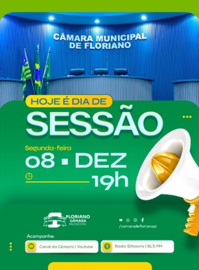 Câmara Municipal de Floriano realiza sessão nesta segunda-feira (08)(Imagem:Reprodução/Instagram)