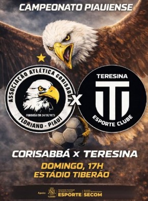 Prefeitura de Floriano convoca torcedores para estreia do Corisabb&aacute; na 1&ordf; Divis&atilde;o do Campeonato PI(Imagem:Reprodu&ccedil;&atilde;o/Redes sociais)