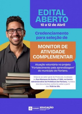 SEMED abre inscrições para monitores voluntários do Programa 