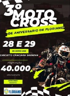 Floriano se prepara para o maior evento de motocross do ano nos dias 28 e 29 de junho.(Imagem:Divulgação)