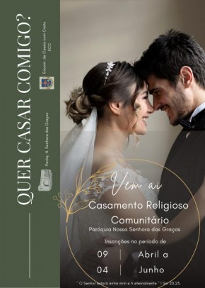 Paróquia Nossa Senhora das Graças organiza casamento comunitário em Floriano(Imagem:Divulgação)