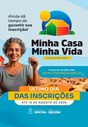 Minha Casa, Minha Vida: inscrições encerram nesta sexta-feira (15) e programa traz novidades.(Imagem:Secom)