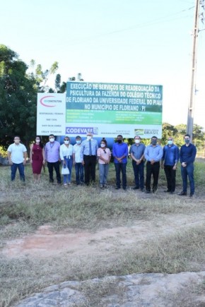 Prefeito e vice visitam obra de ampliação do setor de Psicultura da CTF/UFPI(Imagem:SECOM)