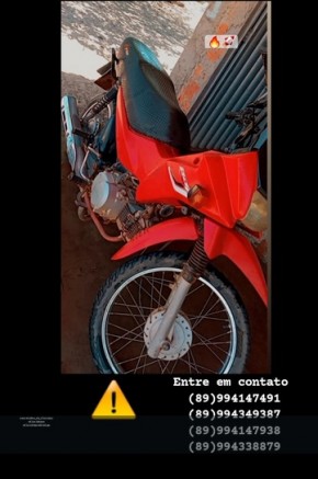 Mulher tem moto tomada de assalto por dupla em Floriano.(Imagem:Divulgação)