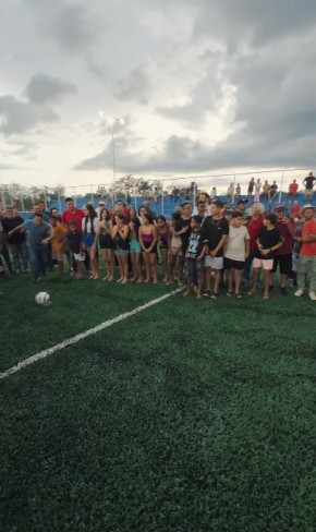 Areninha &eacute; inaugurada no povoado Rodagem e leva mais esporte e lazer &agrave; zona rural de Bar&atilde;o de Graja&uacute;.(Imagem:Reprodu&ccedil;&atilde;o/Instagram)
