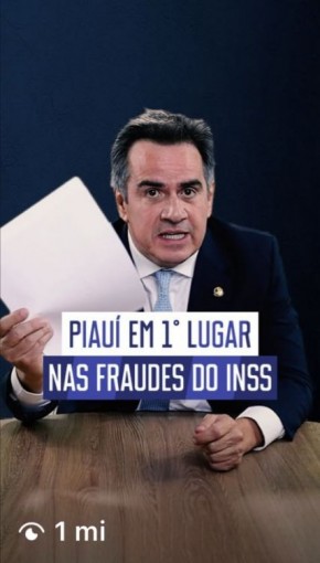 Vídeo em que Ciro Nogueira denuncia fraudes contra aposentados no Piauí ultrapassa 1 milhão de visualizações.(Imagem:Reprodução)