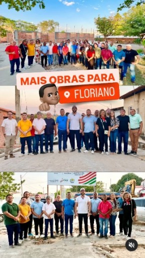 Dr. Francisco Costa celebra a conclusão de obras de pavimentação no bairro Tiberão.(Imagem:Reprodução/Instagram)