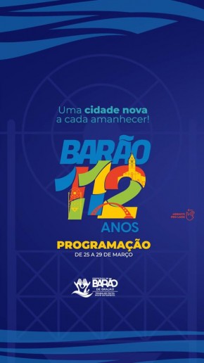 Barão de Grajaú celebra seus 112 anos com inaugurações, eventos esportivos e festa para a população.(Imagem:Divulgação)
