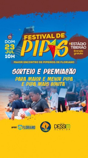 Floriano se prepara para o emocionante Festival de Pipas no Estádio Tiberão.(Imagem: Reprodução/Instagram)