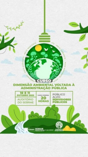 Meio Ambiente promoverá Curso 