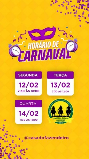  Confira o horário de Carnaval da Casa do Fazendeiro em Barão de Grajaú(Imagem:Divulgação)