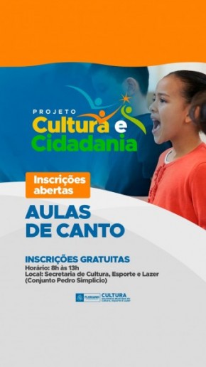 Inscrições abertas para Curso de Aula de Canto em Floriano(Imagem:Divulgação)
