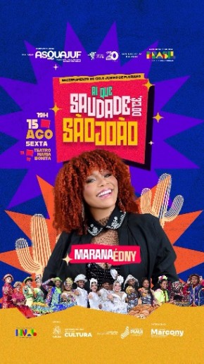 Floriano encerra Ciclo Junino com noite especial de quadrilhas e forró no Teatro Maria Bonita.(Imagem:Reprodução/Instagram)