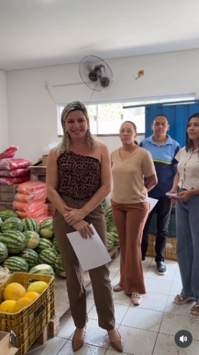 Merenda escolar de Barão de Grajaú recebe frutas e verduras frescas de agricultores familiares.(Imagem:Reprodução/Instagram)