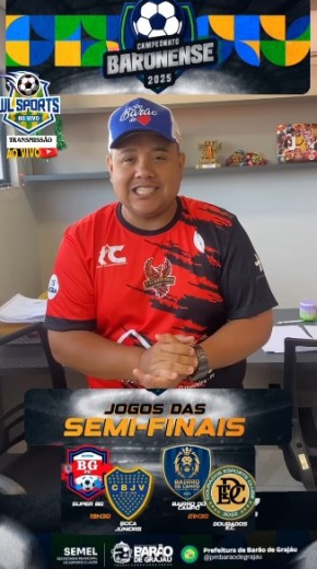 Semifinais do Campeonato Baronense agitam o Estádio Gregorão nesta terça-feira (09)(Imagem:Reprodução)