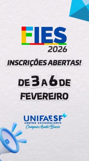 FIES abre inscri&ccedil;&otilde;es e UNIFAESF oferece diversas oportunidades de gradua&ccedil;&atilde;o em Floriano.(Imagem:Reprodu&ccedil;&atilde;o/Instagram)