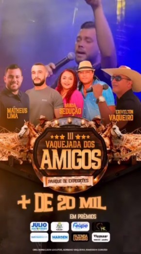 III Vaquejada dos Amigos promete tradição, emoção e mais de R$ 20 mil em prêmios em Floriano.(Imagem:Reprodução/Instagram)
