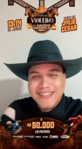 Artuzinho cantor confirma presen&ccedil;a na Festa do Vaqueiro em Bar&atilde;o de Graja&uacute;.(Imagem:Reprodu&ccedil;&atilde;o/Instagram)