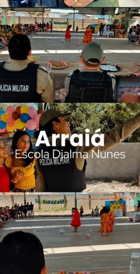 3º BPM participa do Arraiá da Escola Estadual Djalma Nunes e reforça laços com a comunidade escolar(Imagem:Reprodução/Instagram)