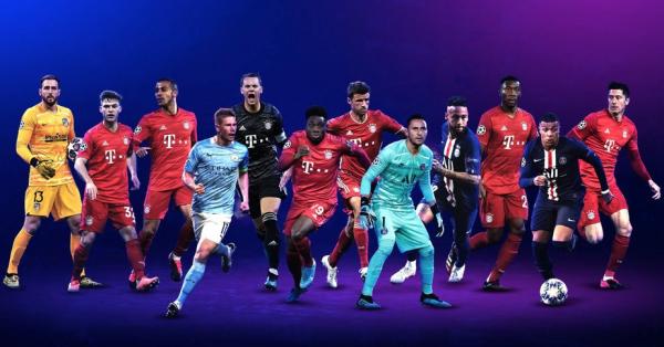 Uefa divulga a lista de concorrentes aos prêmios de melhor jogador por posição da última Liga dos Campeões. Bayern é o time com mais representantes - sete no total.(Imagem:Divulgação / Uefa)