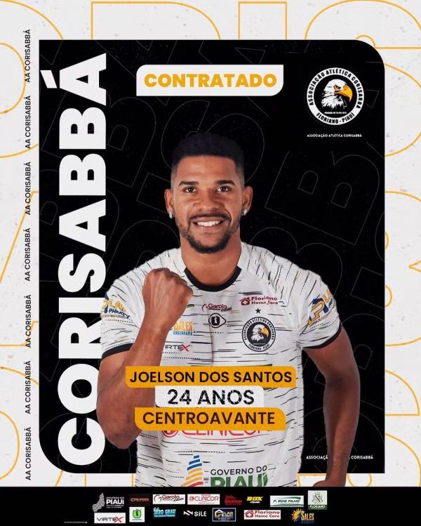 Joelson dos Santos, atacante Corisabbá.(Imagem: Reprodução/instagram/Corisabbá)