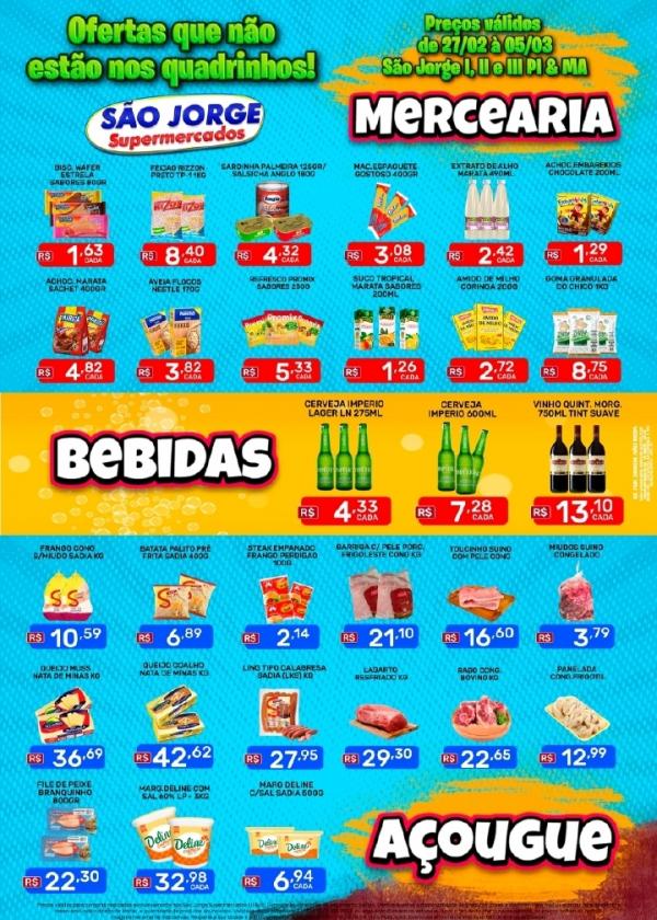 Confira as ofertas da semana do São Jorge Supermercados(Imagem:Divulgação)