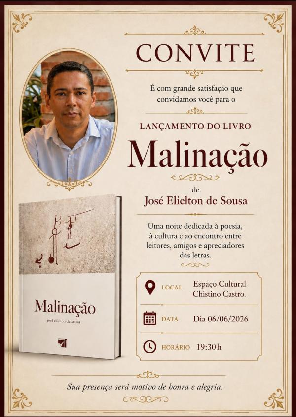 Espa&ccedil;o Cultural Christiano Castro recebe lan&ccedil;amento do livro ?Malina&ccedil;&atilde;o