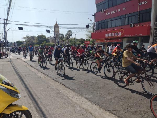 Ciclistas tomam as ruas de Floriano no Circuito de Bike Paraíba.(Imagem:FlorianoNews)