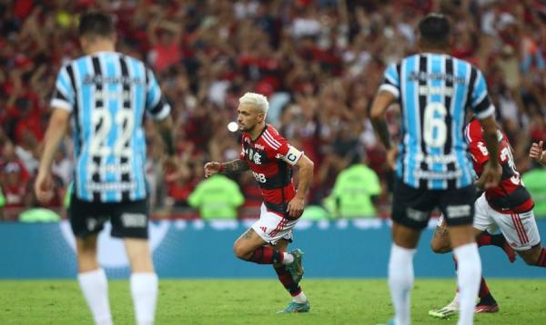 Arrascaeta marca de pênalti e Rubro-Negro vence por 1 a 0 no Maracanã.(Imagem:Gilvan de Souza/CRF/Direitos Reservados)