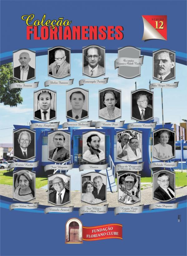  Fundação Floriano Clube lança Volume 12 da Coleção Florianenses em homenagem a personalidades marcantes da cidade.(Imagem:Divulgação)