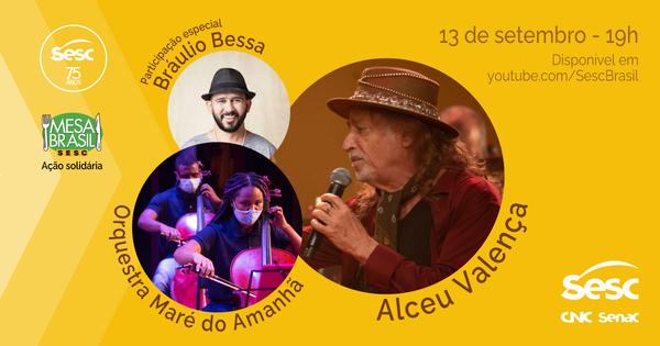 Sesc comemora 75 anos com live de Alceu Valença(Imagem:Divulgação)