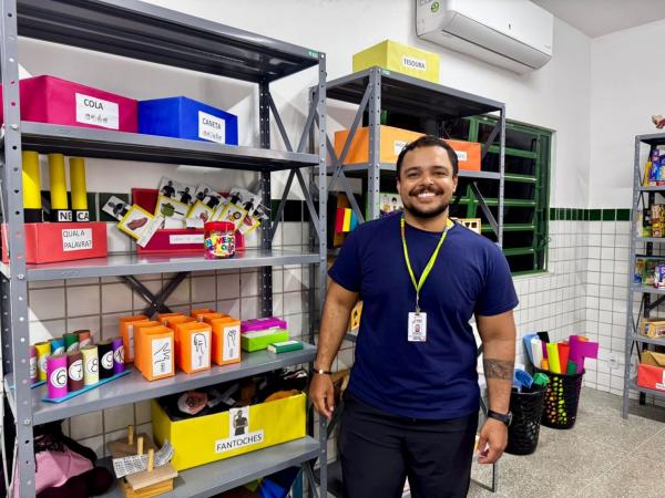 Fran&ccedil;oan Rodrigues, de 32 anos, ex-aluno da rede estadual e professor no CAS, em Teresina.(Imagem:Ascom Seduc)