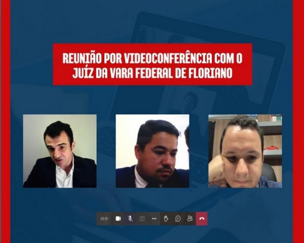 OAB realiza reunião por videoconferência com Juíz da Vara Federal de Floriano.(Imagem:Reprodução/Instagram)