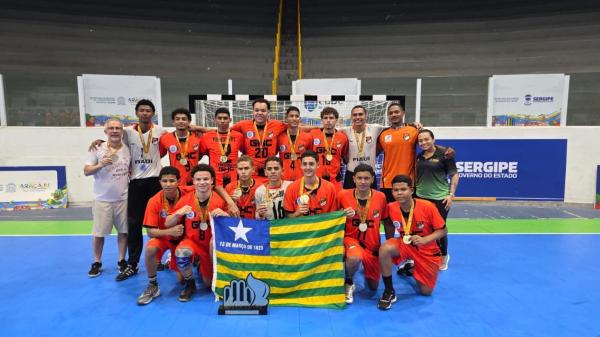 Piau&iacute; conquista pentacampeonato brasileiro escolar de handebol e garante vaga no Mundial.(Imagem:Ascom Seduc)