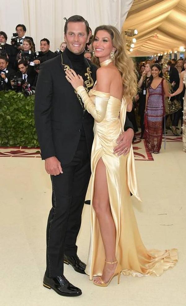 Tom Brady e Gisele Bündchen no MET Gala de 2018.(Imagem:ANGELA WEISS / AFP)