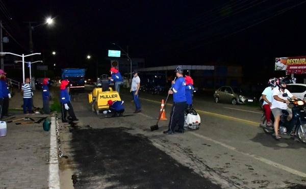  Mobilidade Urbana: Operação tapa-buracos tem início em Floriano(Imagem:Secom)