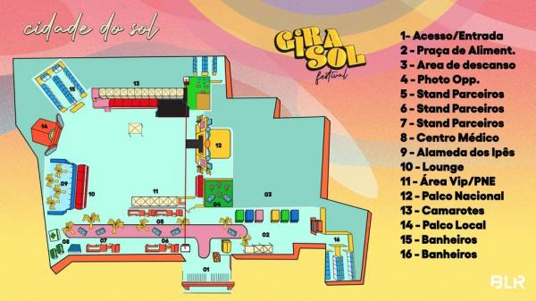  Mapa do Festival GiraSol(Imagem:Divulgação )