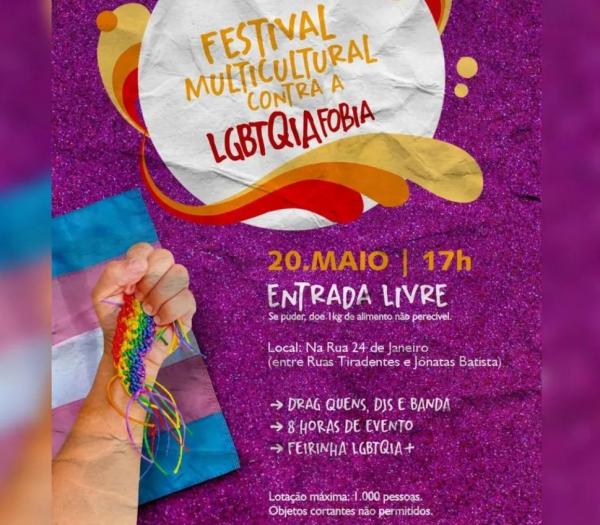  Festival Multicultural contra a LGBTQIAfobia.(Imagem:Divulgação )