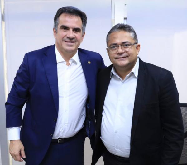 Prefeito destaca parceria com Ciro Nogueira em obra de pavimenta&ccedil;&atilde;o em Marcos Parente.(Imagem:Ascom)
