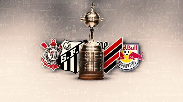 Corinthians, Santos, Athletico e Bragantino sonham com uma vaga no G-8.(Imagem:Arte/Ge)