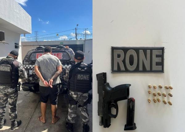 Suspeito é preso após esconder arma de PM em banheiro de pastelaria em Teresina(Imagem:Divulgação)
