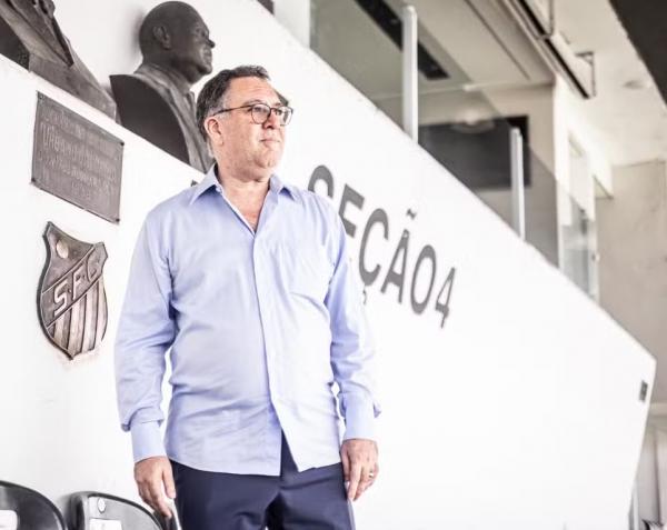 Marcelo Teixeira, presidente do Santos.(Imagem:Raul Baretta/Santos FC)