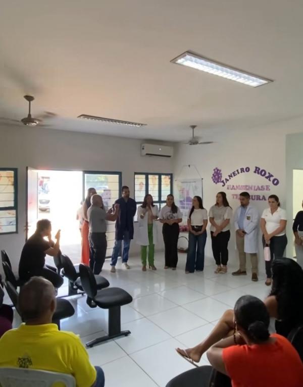 Prefeitura de Floriano realiza a&ccedil;&atilde;o integrada das campanhas Janeiro Branco e Janeiro Roxo no bairro(Imagem:Reprodu&ccedil;&atilde;o)